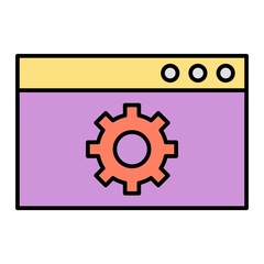 Vector Optimization Filled Outline Icon Design