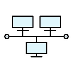  Vector Network Filled Outline Icon Design