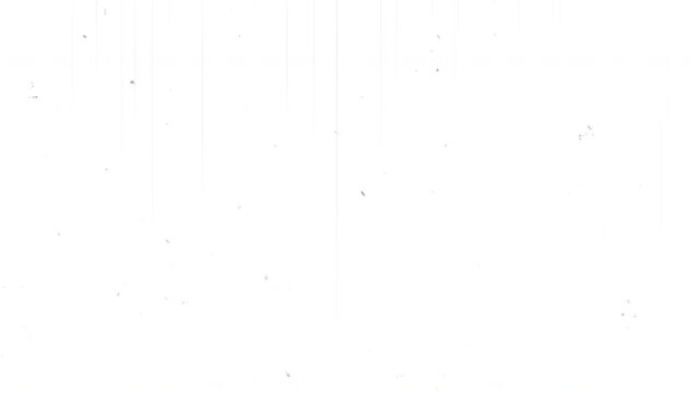 古いフィルム風のダスト＆スクラッチのノイズ背景素材（ループ素材、白背景）