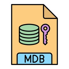  Vector MDB Filled Outline Icon Design