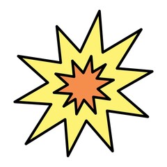 Vector Explosion Filled Outline Icon Design
