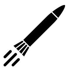 Vector Rocket Glyph Icon Design