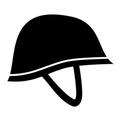 Vector Army Helmet Glyph Icon Design