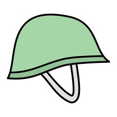 Vector Army Helmet Filled Outline Icon Design