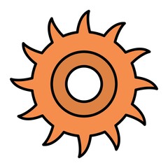 Vector Blade Filled Outline Icon Design