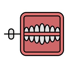  Vector Toy Teeth Filled Outline Icon Design
