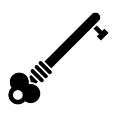Vector Key Glyph Icon Design