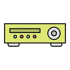  Vector Cd Player Filled Outline Icon Design