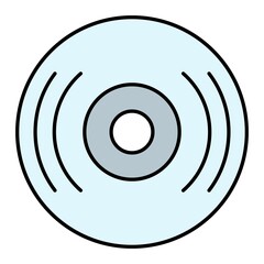  Vector Lp Disc Filled Outline Icon Design