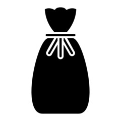 Vector Garbage Bag Glyph Icon Design