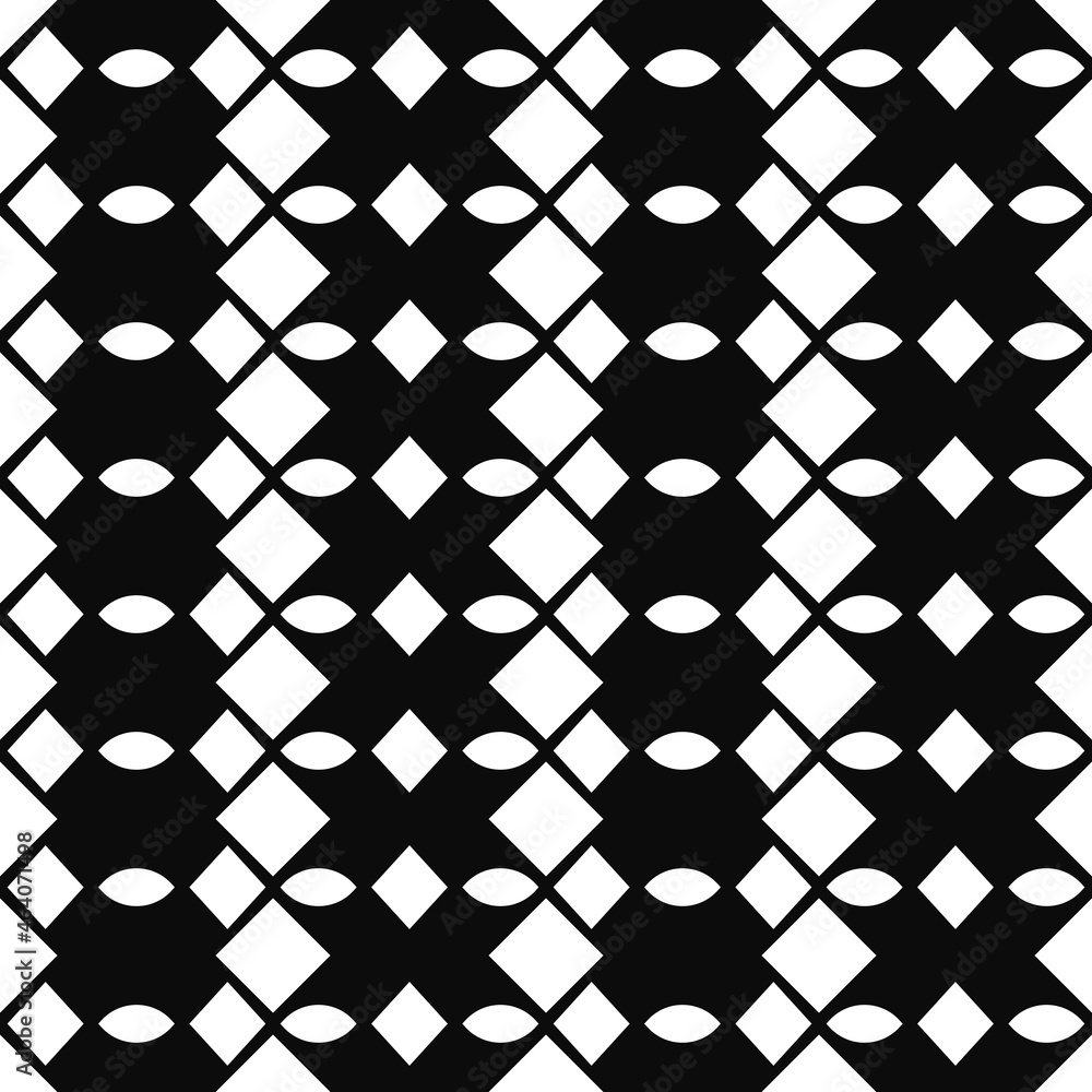Poster a decorative simple ornament with two different shapes that follow in line to create a vector patter