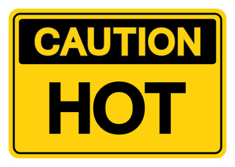 Caution Hot Symbol Sign,Vector Illustration, Isolate On White Background Label. EPS10