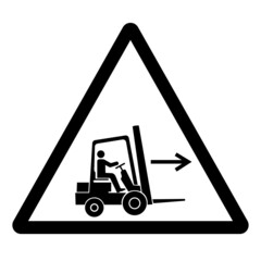 Forklift Point Right Symbol Sign, Vector Illustration, Isolate On White Background Label .EPS10