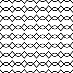 Black lace austere style in a horizontal line. Vector seamless pattern with repeating laces.