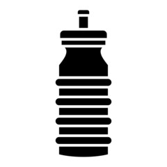 Vector Water Bottle Glyph Icon Design