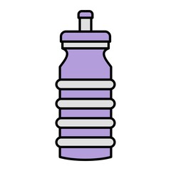 Vector Water Bottle Filled Outline Icon Design