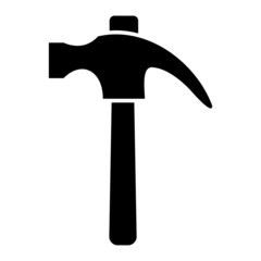 Vector Hammer Glyph Icon Design
