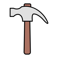Vector Hammer Filled Outline Icon Design