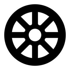 Obraz premium Vector Wheel Glyph Icon Design