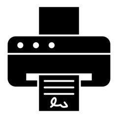 Vector Printer Glyph Icon Design