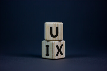 UX design or UI design. Turned cube and changed words UX user experience to UI user interface....