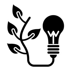 Vector Bio Energy Glyph Icon Design