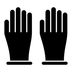 Vector Gloves Glyph Icon Design