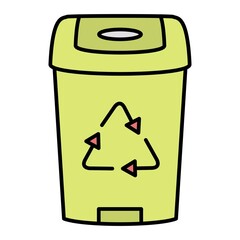 Vector Recycle Bin Filled Outline Icon Design