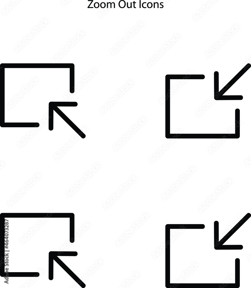 Poster zoom out icons isolated on white background. zoom out and icon thin line outline linear zoom out sym