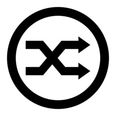 Vector Shuffle Glyph Icon Design