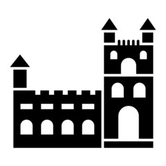  Vector Belem Tower Glyph Icon Design