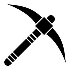 Vector Hoe Glyph Icon Design