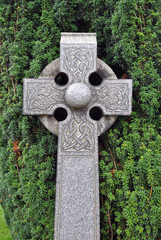 Carved & Decorated Stone Celtic Cross