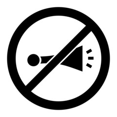 Vector No Horn Glyph Icon Design