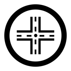 Obraz premium Vector Intersection Glyph Icon Design