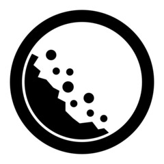 Vector Falling Rocks Sign Glyph Icon Design