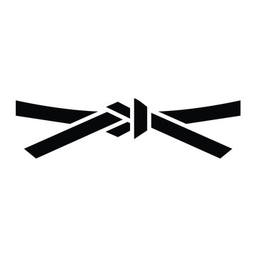 Vector Karate Belt Glyph Icon Design