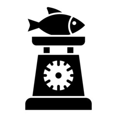 Vector Fish Scale Glyph Icon Design © Muhammad