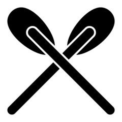 Vector Paddles Glyph Icon Design