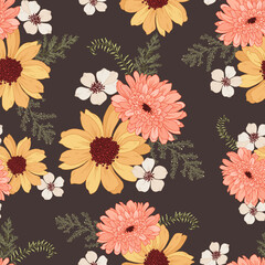 Autumn Floral Garden Pattern