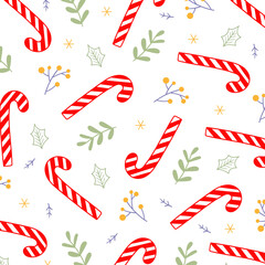 Christmas seamless background. Seamless pattern for wrapping paper, cloth, background. Vector illustration