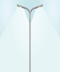 Circle street light. vector illustration