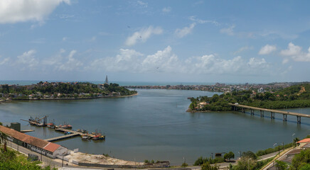 Fototapeta na wymiar Aerial view of the city of Ilhéus Bahia Brazil