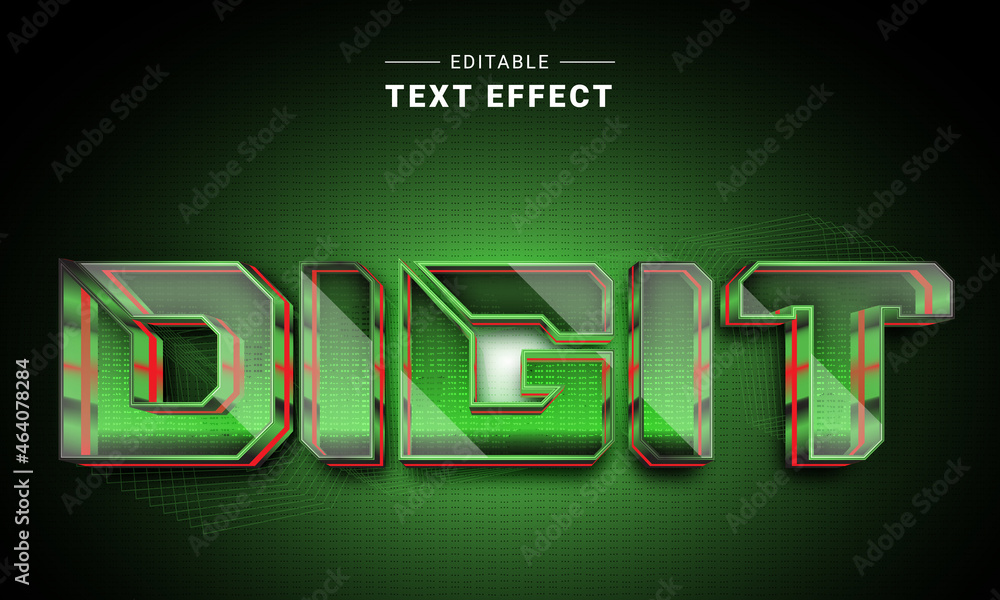 Poster editable text style effect - techno text style theme. cyber technology text style. cyber monday