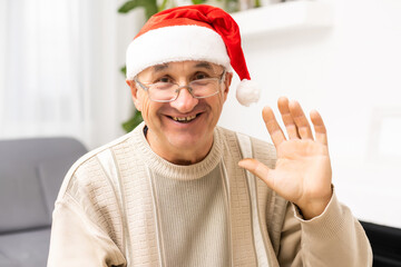 old man head shot christmas party.