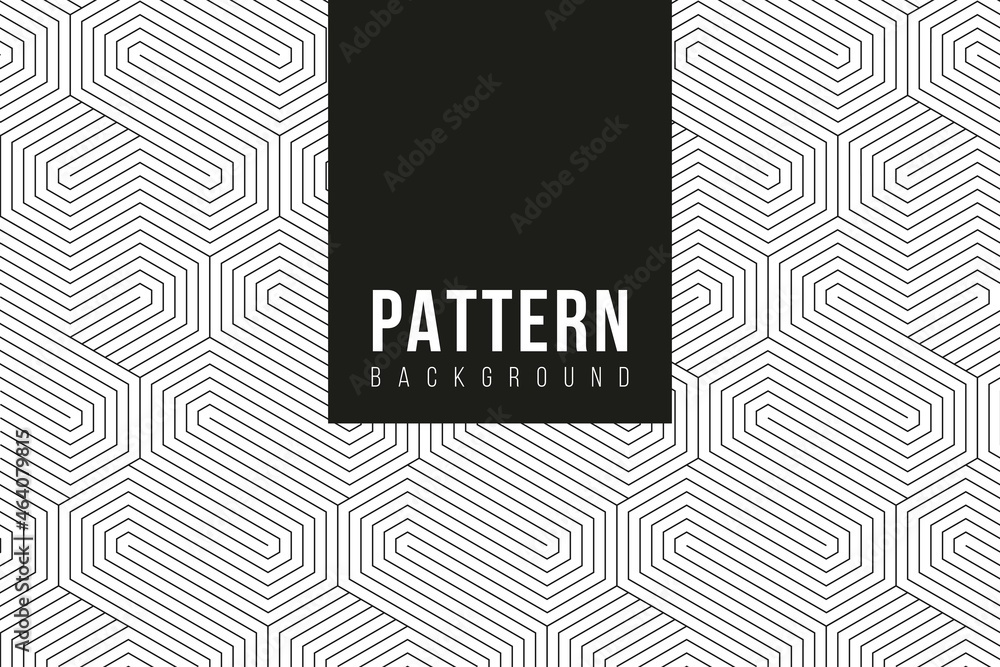 Poster abstract hexagonal flow line seamless patterns background backdrop