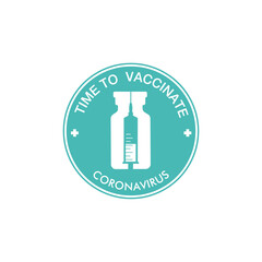 It's time for the whole planet to be vaccinated. Vector flat illustration.