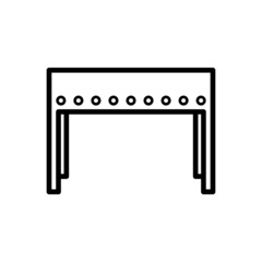 Brazier icon. Black contour linear silhouette. Front side view. Vector simple flat graphic illustration. The isolated object on a white background. Isolate.