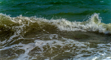waves along the coast during a storm