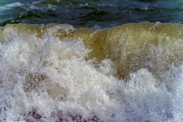 waves along the coast during a storm